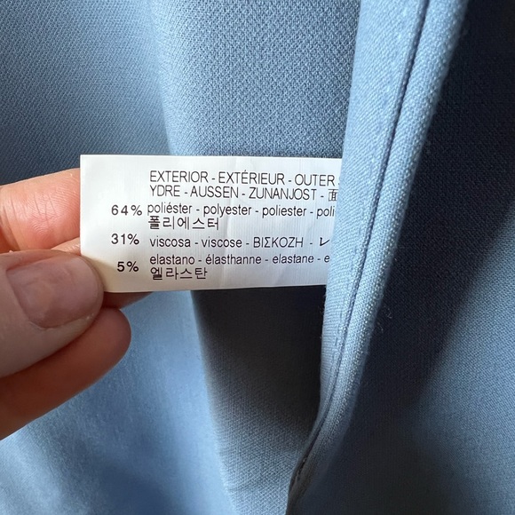 NWT Zara cornflower blue one button midi length jacket size S - Picture 8 of 9